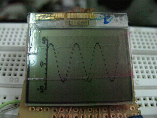Mini oscyloskop na wyświetlaczu z Nokii 3310