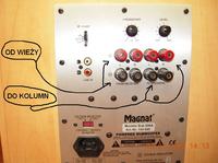 Jak podłączyć subwoofer do wieży Sony MHC-RX-70?