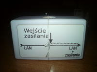 Łacznik rj45 z wejsciem zasilania.