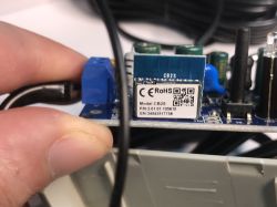 CB2S Module on ATLO-GDC2-TUYA Controller PCB Close-up of the CB2S module on a controller PCB, showing model label and CE markings.