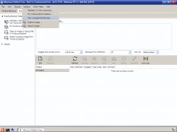 Zrzut ekranu programu Macrium Reflect Free v8.0.7279 na systemie Windows PE 3.1 (64-bit) z otwartym menu Other Tasks.