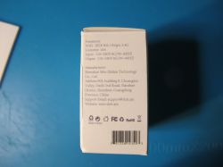 Side of the packaging with product and manufacturer information for a smart switch.