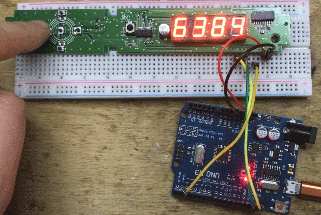 Sterownik wyświetlacza LED i klawiatury AS1115 na I2C - Arduino - przykłady