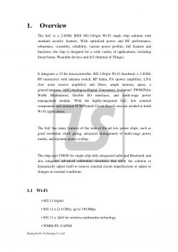 TR6260 Microcontroller Documentation Fragment of a document describing the TR6260 SoC microcontroller.