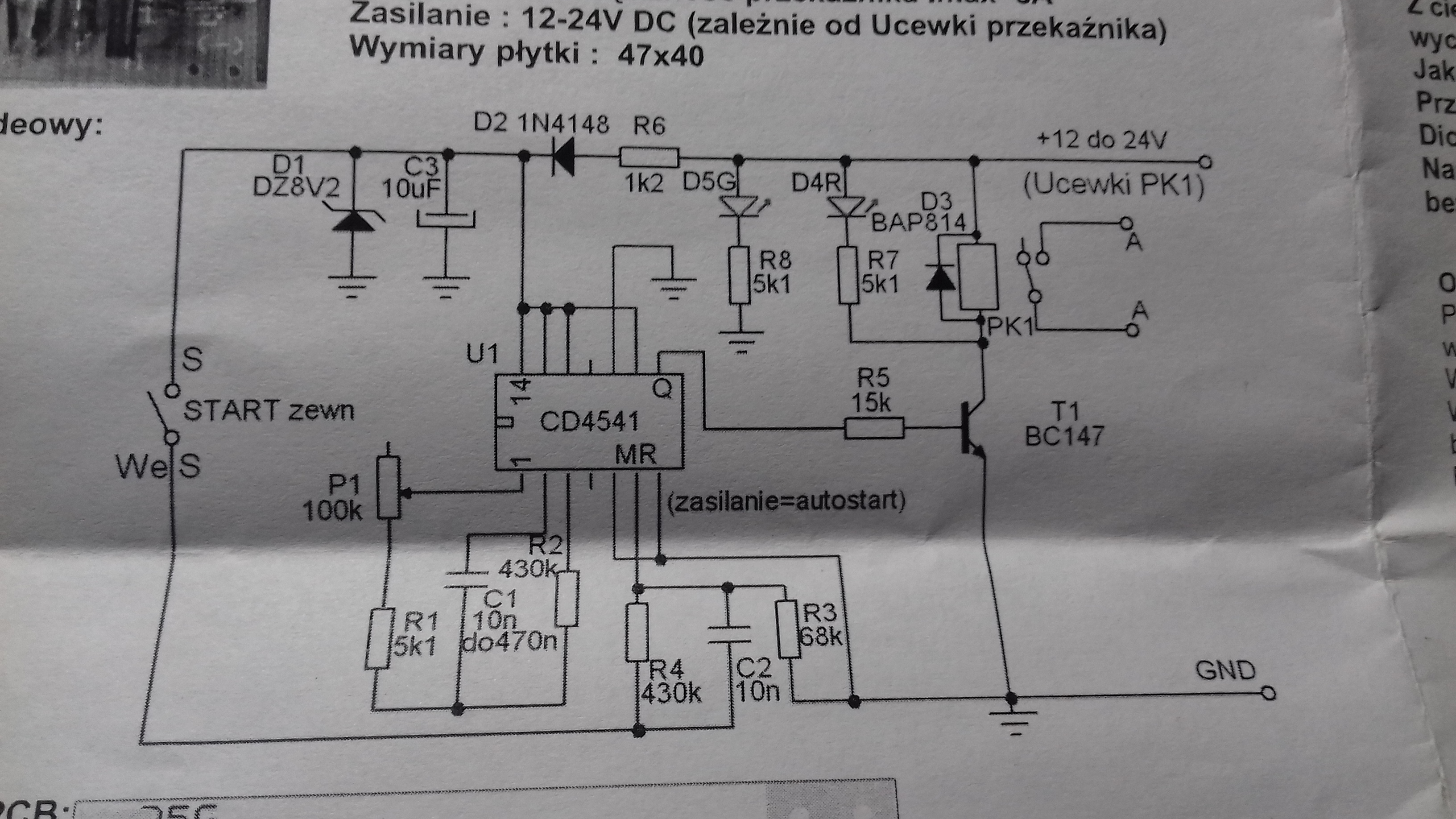 Cd4541 схема включения