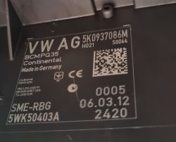 Tabliczka znamionowa modułu elektronicznego VW AG