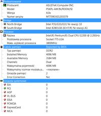 Płyta główna ASUS LGA775 + dobry zasilacz przynajmniej 500v Płyta główna ASUS LGA775 + dobry zasilacz przynajmniej 500v