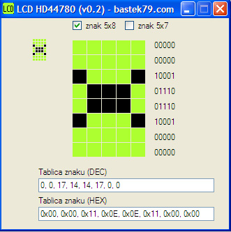 Jak stworzyć własne znaki graficzne dla LCD HD44780?