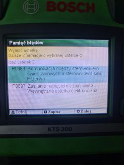 Ducato 2.3 2011r Blad P0697 zasilanie napieciem czujnikow 3 wewnetrzna usterka