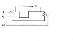 Kanlux CE-81PX: Connecting Halogen Lamp with Motion Sensor and Two-Stage Switch