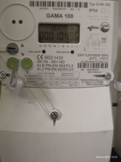 Reading data from the GAMA 100 meter: method of calculating electricity consumption in a weekly peri Reading data from the GAMA 100 meter: method of calculating electricity consumption in a weekly peri