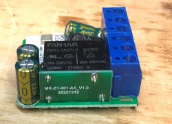 Close-up view of an electronic relay module with FANHAR markings.