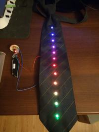 VU-TIE czyli krawat z wskaźnikiem poziomu głośności [arduino + WS2812B]