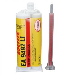 Dwuskładnikowy klej Loctite EA 9492 LI w tubie z aplikatorem.