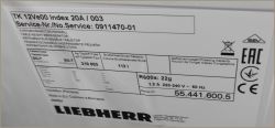 Tabliczka znamionowa lodówki Liebherr TK 12Ve00 z danymi technicznymi