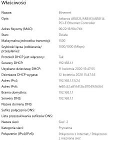 ASUS P5Q - niska prędkość LAN przy ustawieniu 300/50 Mbps, kwestia kabli T568B/A