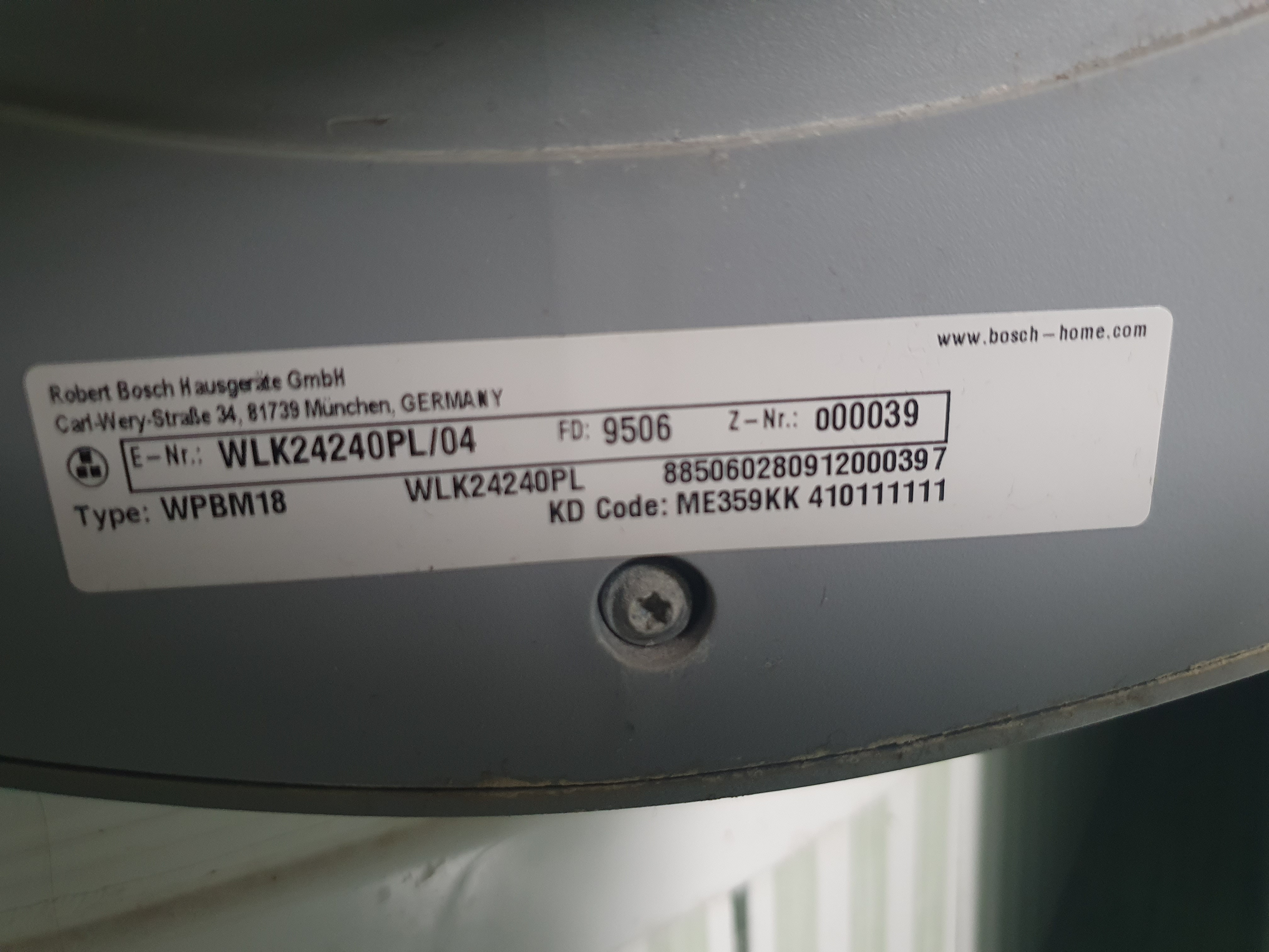 Bosch WLK24240PL/04, typ WPBM18 - Nie wchodzi na wirowanie