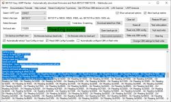 Screenshot of BK7231 Easy UART Flasher software with reading success.