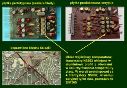 Comparison of prototype and production circuit boards of Rochar A.1335 voltmeter