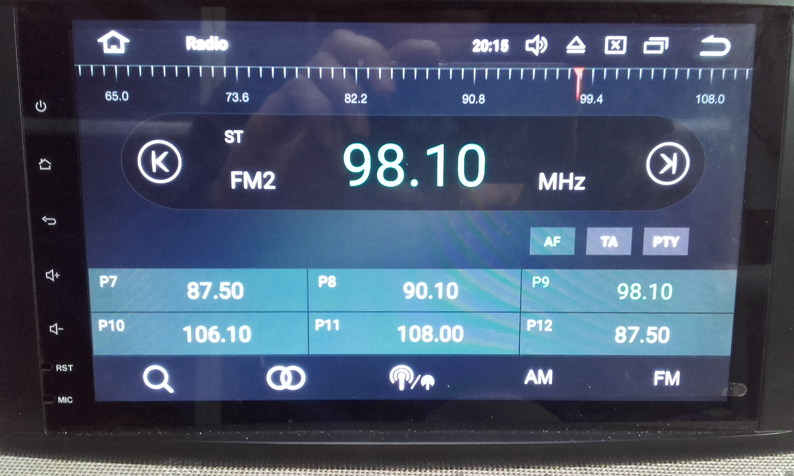 Radio Android 2 DIN Nie szuka stacji radiowych