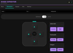 Robot control interface with directional buttons and gripper operation functions
