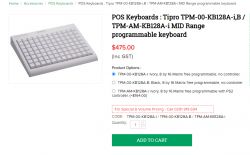 Stare programowalne klawiatury sklepowe PS/2 Gigatek KB128A i KB980 Stare programowalne klawiatury sklepowe PS/2 Gigatek KB128A i KB980