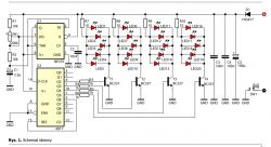 Schemat w Eagle - przełącznik i układ scalony 4017