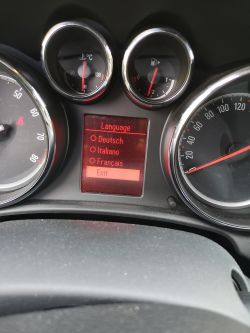 Opel Astra J Turbo (2011) - Brak języka polskiego w menu pojazdu