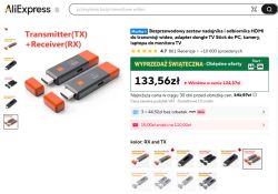 Zestaw nadajnik i odbiornik HDMI do transmisji wideo z portami USB i zatyczkami