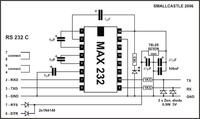 MAX232 - Max232 z wyjściami 3.3 V i diodami sygnalizującymi MAX232 - Max232 z wyjściami 3.3 V i diodami sygnalizującymi