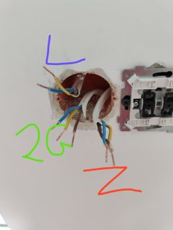 Connecting staircase switches: instructions and diagram for a 3-wire cable