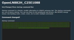 Screenshot of a terminal testing command length limits on the LN882H platform, showing OK and a restart after 498 characters.