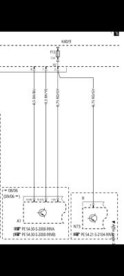 Fragment schematu elektrycznego z bezpiecznikiem F13 7,5A i oznaczeniem 30Z w module K40/9