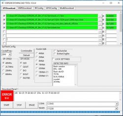 ESP8266 e12 not responding after AT Bin V1.6.2 firmware upload error