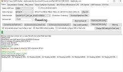 Screenshot of the BK7231 Easy UART Flasher software during flash reading of a BK7231T chip.