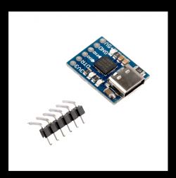USB to TTL UART converter with CP2102 chip and pin headers.