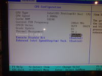 Zablokowane opcje do podkręcania procesora w BIOSie.