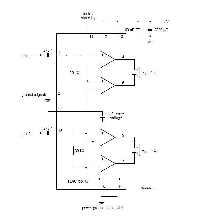 TDA1557 budowa wzmacniacza - elektroda.pl
