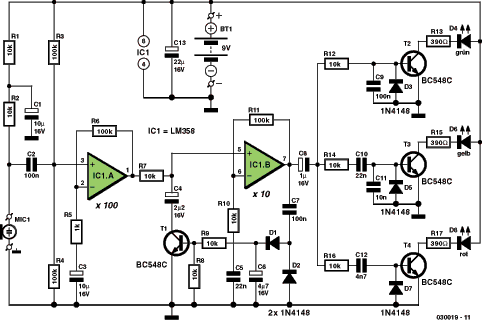 Przerobienie schematu 3 kanałowej LED mini-iluminofoni