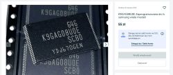 Układ scalony NAND K9GAG08U0E SCBO w plastikowym opakowaniu typu tray