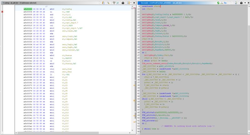 Running a simple MIPS emulator in Python for ALI M3801 firmware (Hello World)