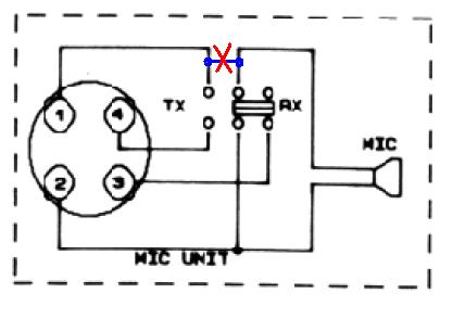 CB General Electric - podłaczenie mikrofonu