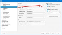 Zrzut ekranu okna opcji LibreOffice z ustawieniami widoku, z zaznaczeniem wyboru stylu ikon.