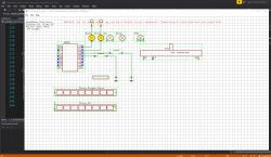 OpenBeken simulator diagram with electronic circuit on a grid.