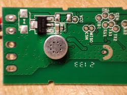 Luminea ZX-5140-675 LED Controller Circuit Board Close-up of the LED controller Luminea ZX-5140-675 circuit board with a microphone and port markings.