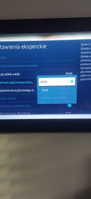 Połączenie TV Samsung QE65Q77BA z kinem domowym Philips HTS3357 - konwerter, kabel optyczny, HDMI
