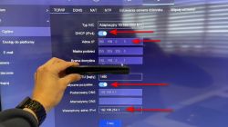 Ekran z konfiguracją sieci w systemie monitoringu.
