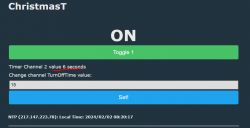 OpenBeken Interface with Relay Countdown Timer OpenBeken control panel with countdown timer for WiFi relay