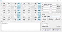 Screenshot of software for configuring COM ports.