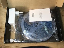 LED RGB Kit with Power Adapter and Accessories LED RGB kit with power adapter and manual in a box